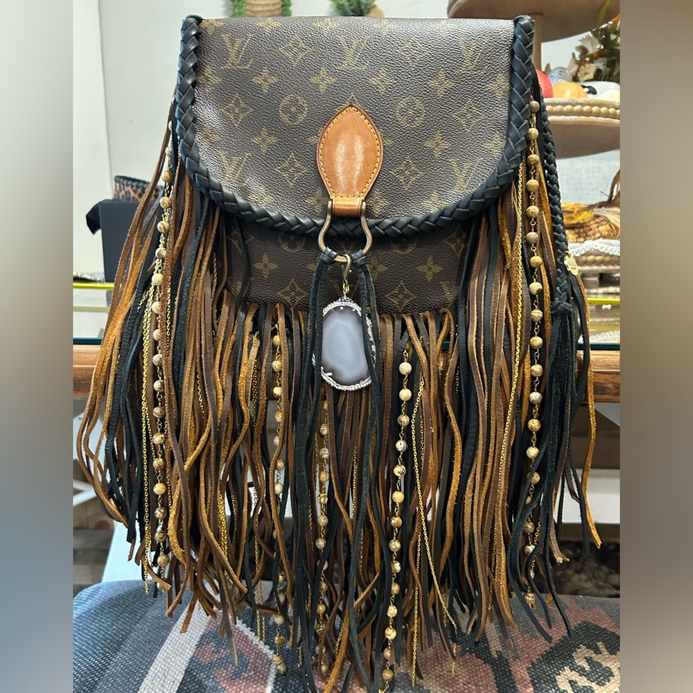 Louis Vuitton Brown Fringe Bag